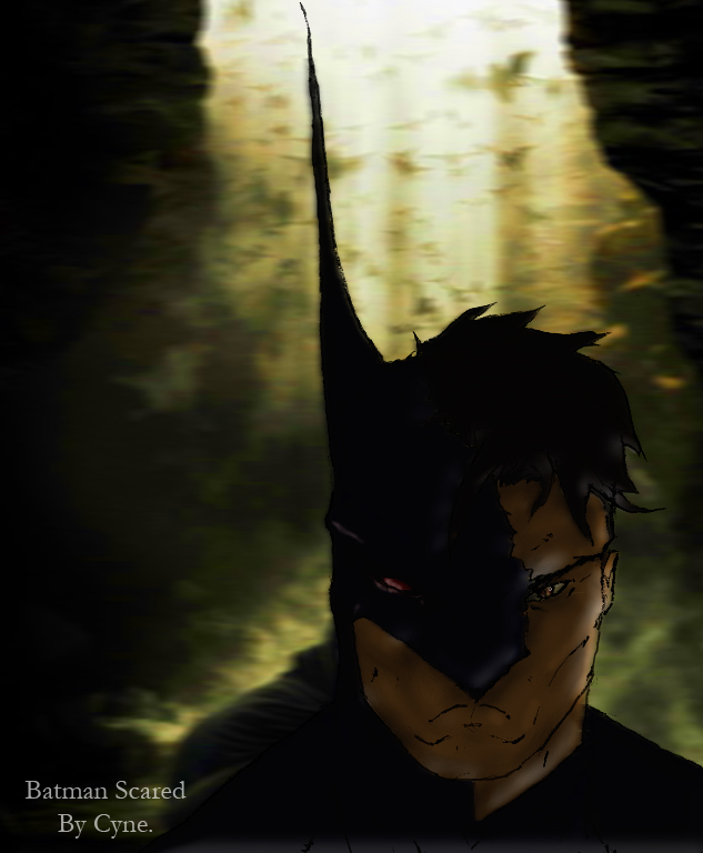 Wallpapers Digital Art Dark Style Batman Scared