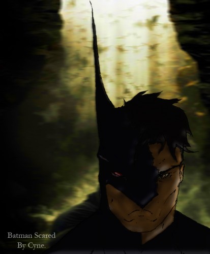 Wallpapers Digital Art Dark Style Batman Scared