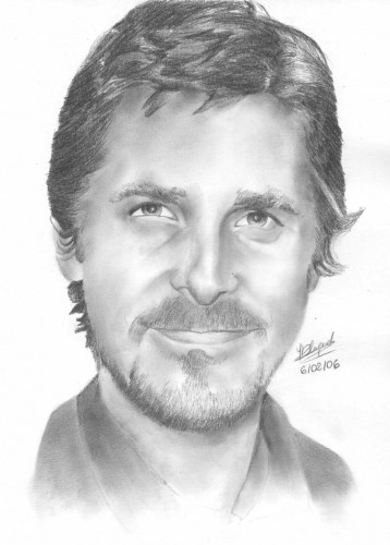 Wallpapers Art - Pencil Portraits Christian Bale