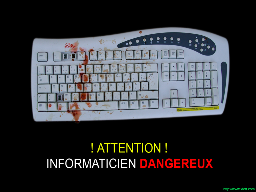 Fonds d'cran Informatique Images Drles informaticien dangereux