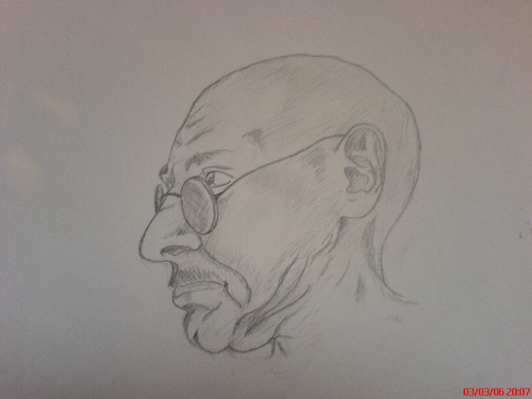 Fonds d'cran Art - Crayon Portraits ghandi