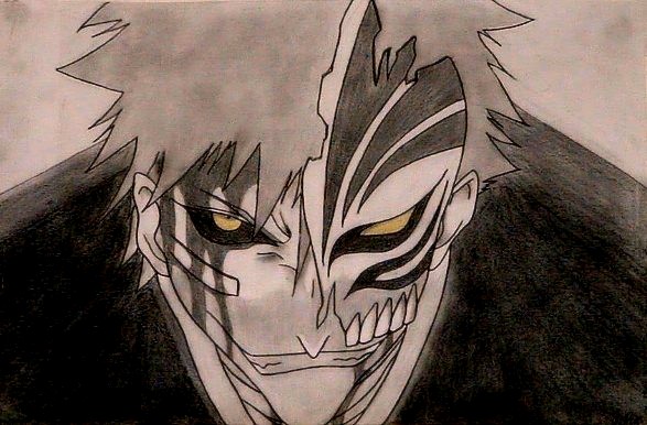 Wallpapers Art - Pencil Manga - Bleach Mi-shinigami Mi-hollow