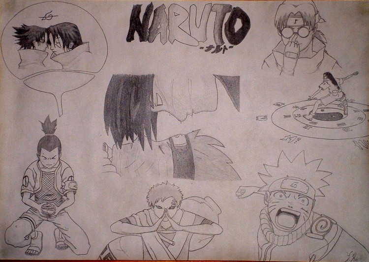 Wallpapers Art - Pencil Manga - Naruto Naruto's perso.