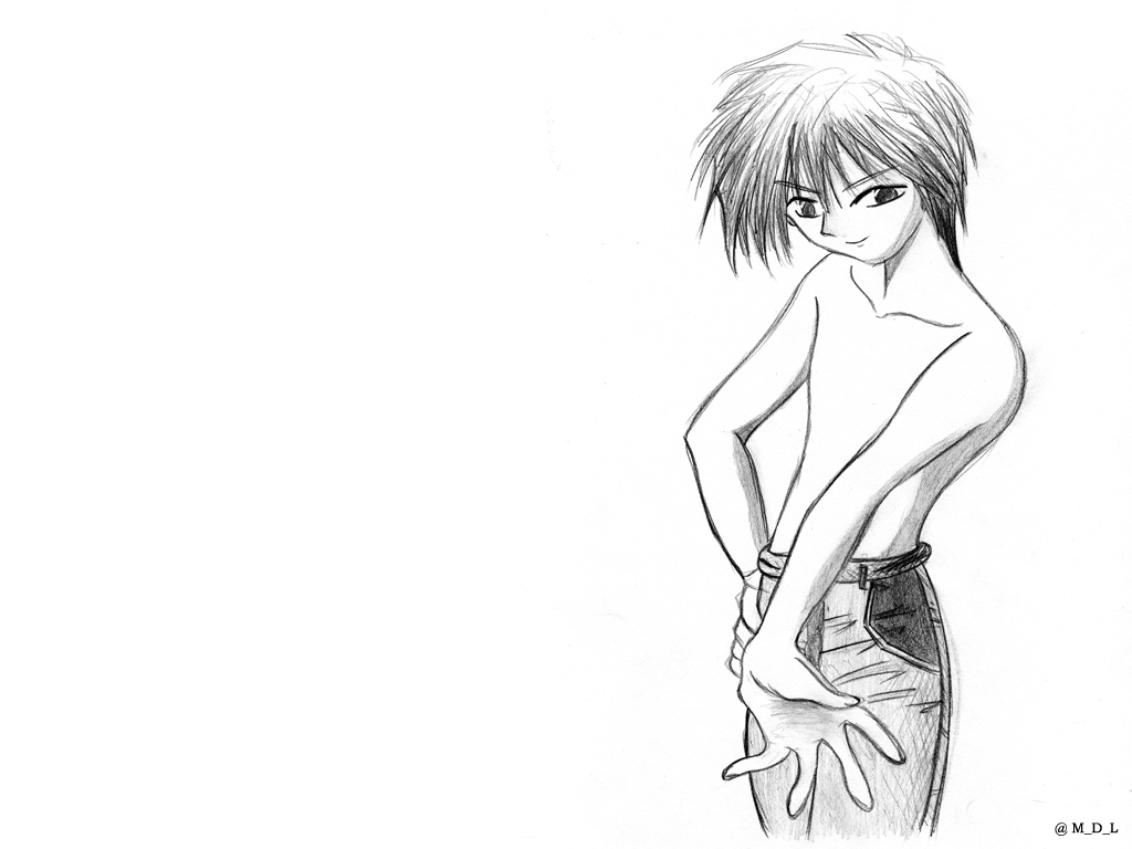 Wallpapers Art - Pencil Manga - Evangelion Le dernier Ange : Kaoru