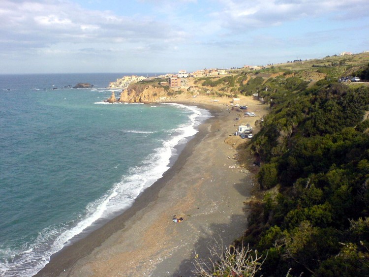 Fonds d'cran Voyages : Afrique Algrie plage bleu