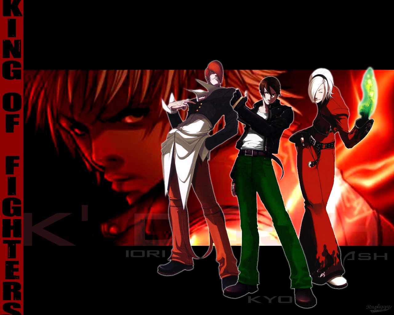 Wallpapers Video Games King of Fighters Trio (Iori, Kyo, Ash)