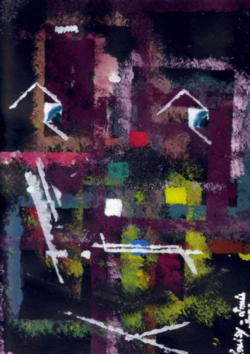 Fonds d'cran Art - Peinture Abstrait face