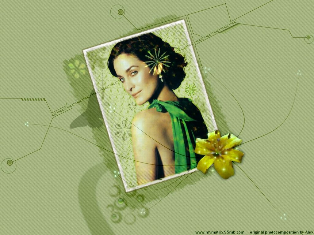 Fonds d'cran Clbrits Femme Carrie-Anne Moss Green Tranquility