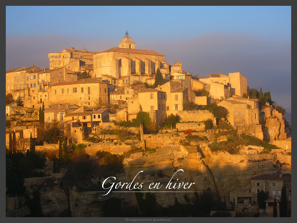 Wallpapers Trips : Europ France > Provence-Alpes-Cte d'Azur Gordes en hiver...