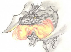 Fonds d'cran Art - Crayon Ifrit