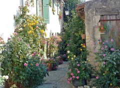 Fonds d'cran Nature Ruelle en fleurs