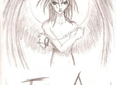 Fonds d'cran Art - Crayon Fallen Angel