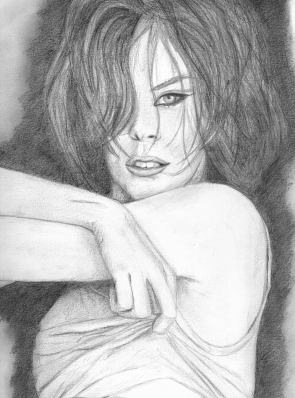 Fonds d'cran Art - Crayon Portraits Nicol Kidman