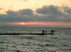 Fonds d'cran Nature coucher de soleil  grancamp maisy