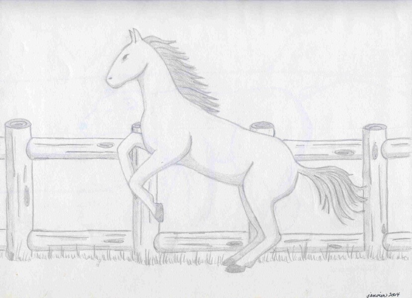 Wallpapers Art - Pencil Animals - Horses 