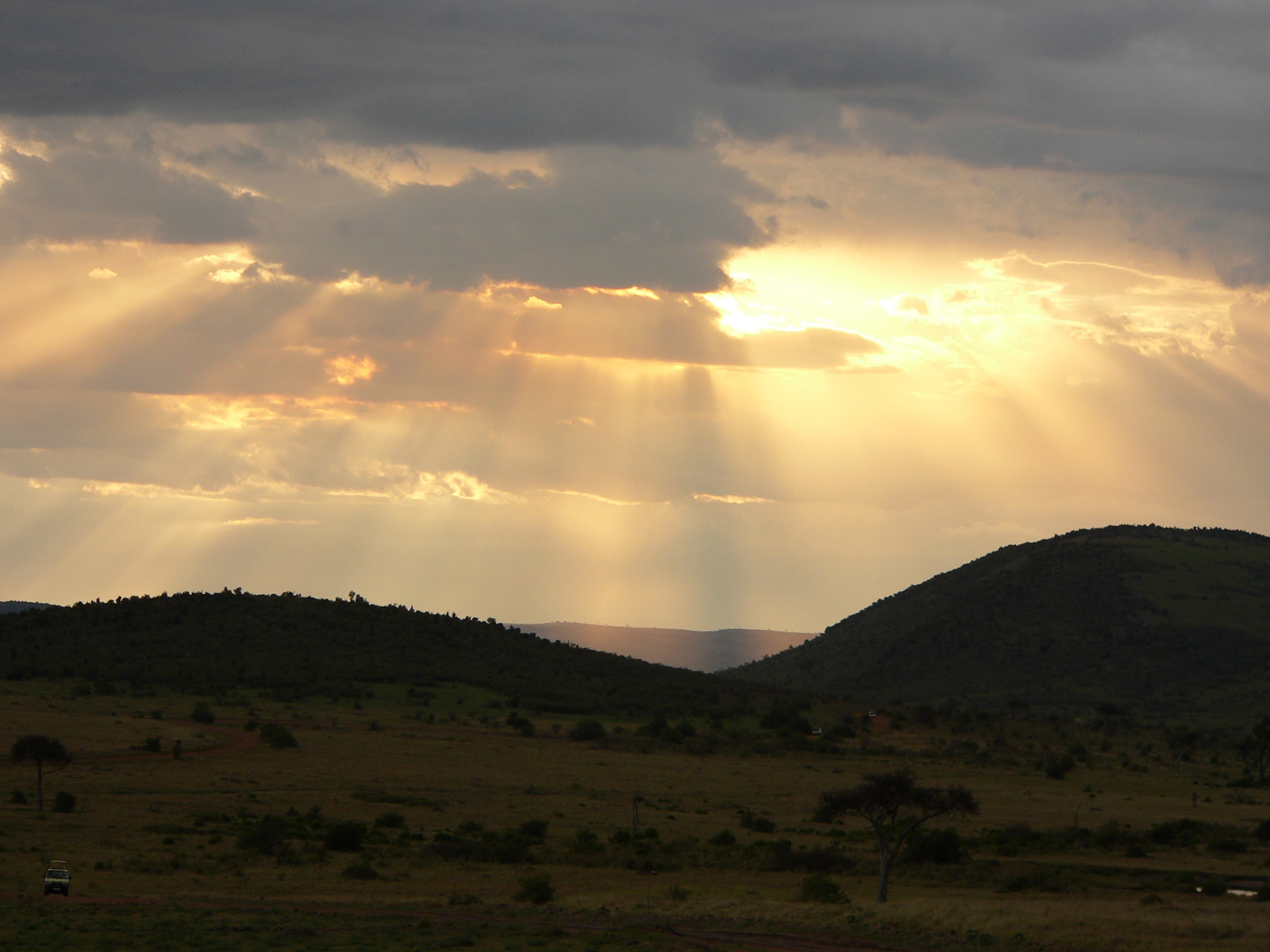 Wallpapers Nature Sunsets and sunrises la nuit tombe sur massai mara