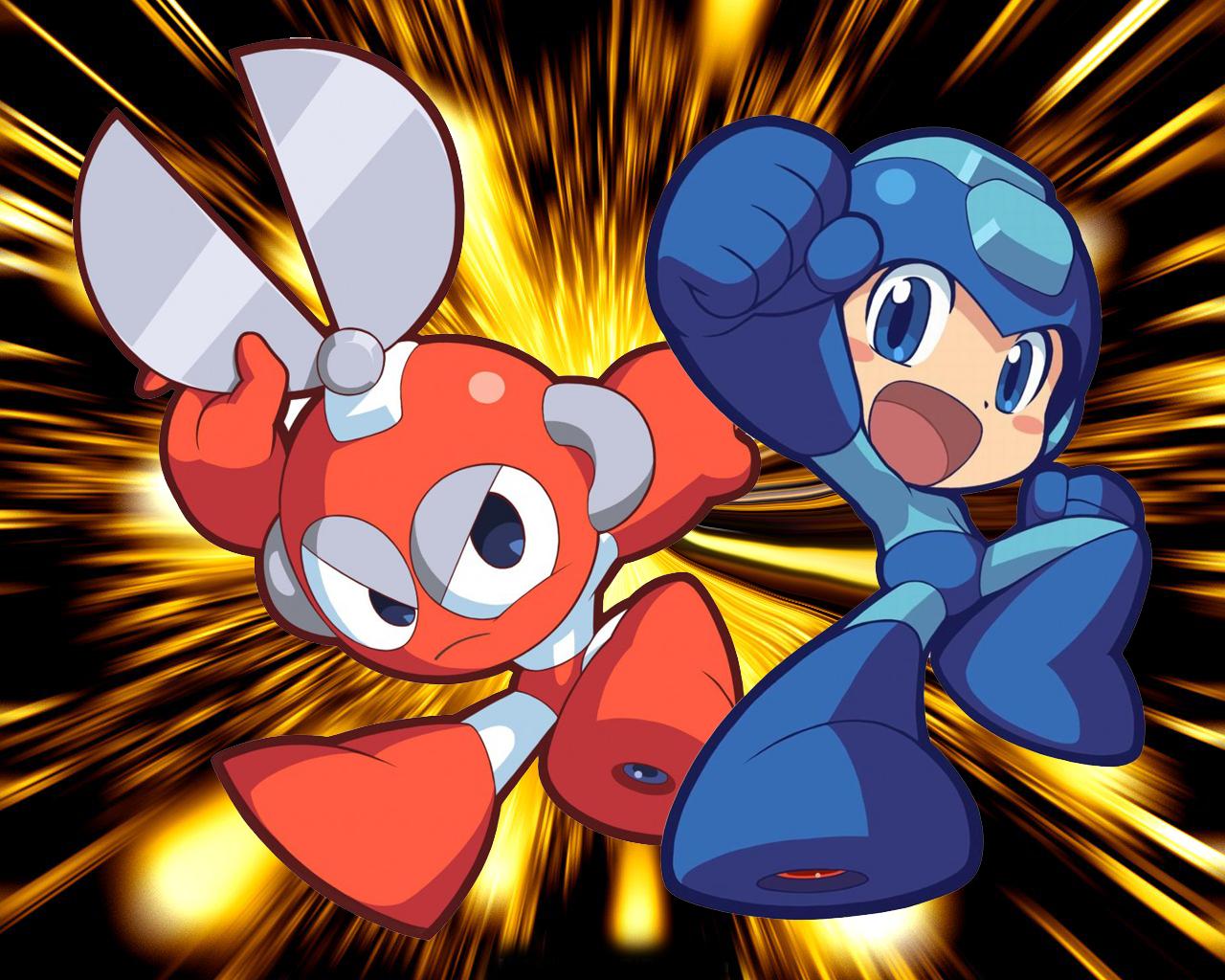 Fonds d'cran Jeux Vido Megaman Powered UP Megaman Vs cutman