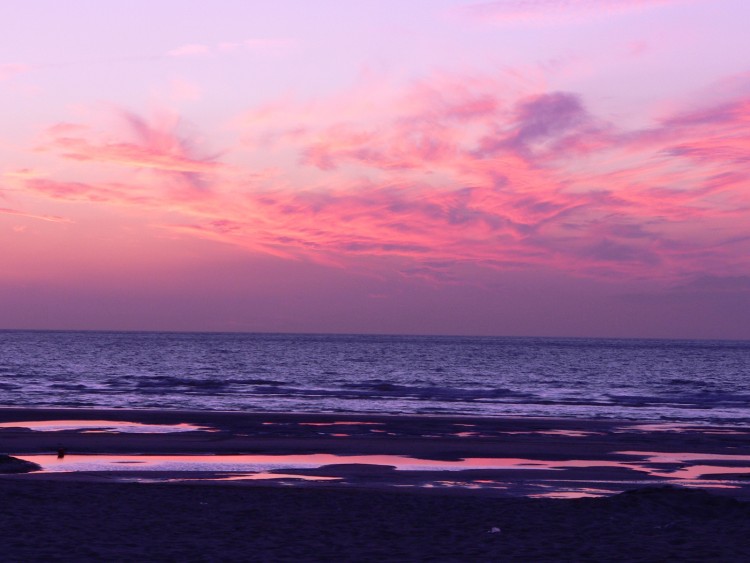 Fonds d'cran Nature Couchers et levers de Soleil la mer du nord