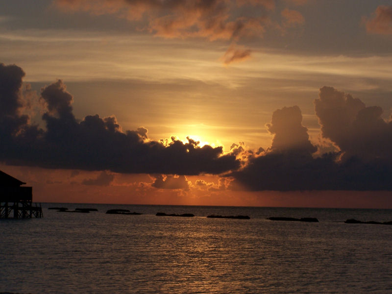 Fonds d'cran Voyages : Asie Maldives Coucher de soleil Maldivien