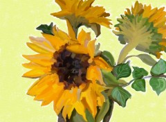 Fonds d'cran Art - Numrique Tournesols