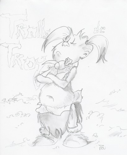 Wallpapers Art - Pencil Comics - Trolls de Troy la fille du chef