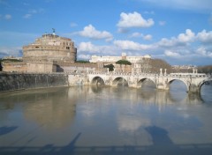 Fonds d'cran Voyages : Europe Le Tibre, le pont St-Ange et le chateau St-Ange