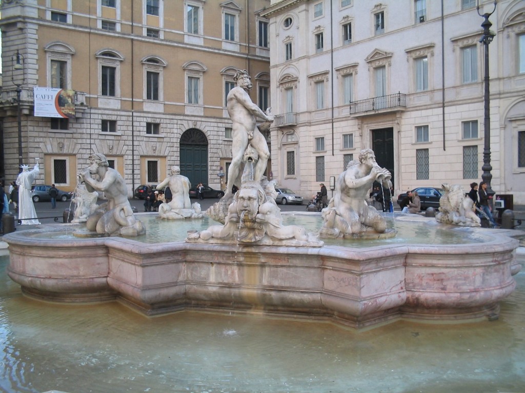 Wallpapers Constructions and architecture Fountains - Water Jets Fontaine sur la piazza Scavona