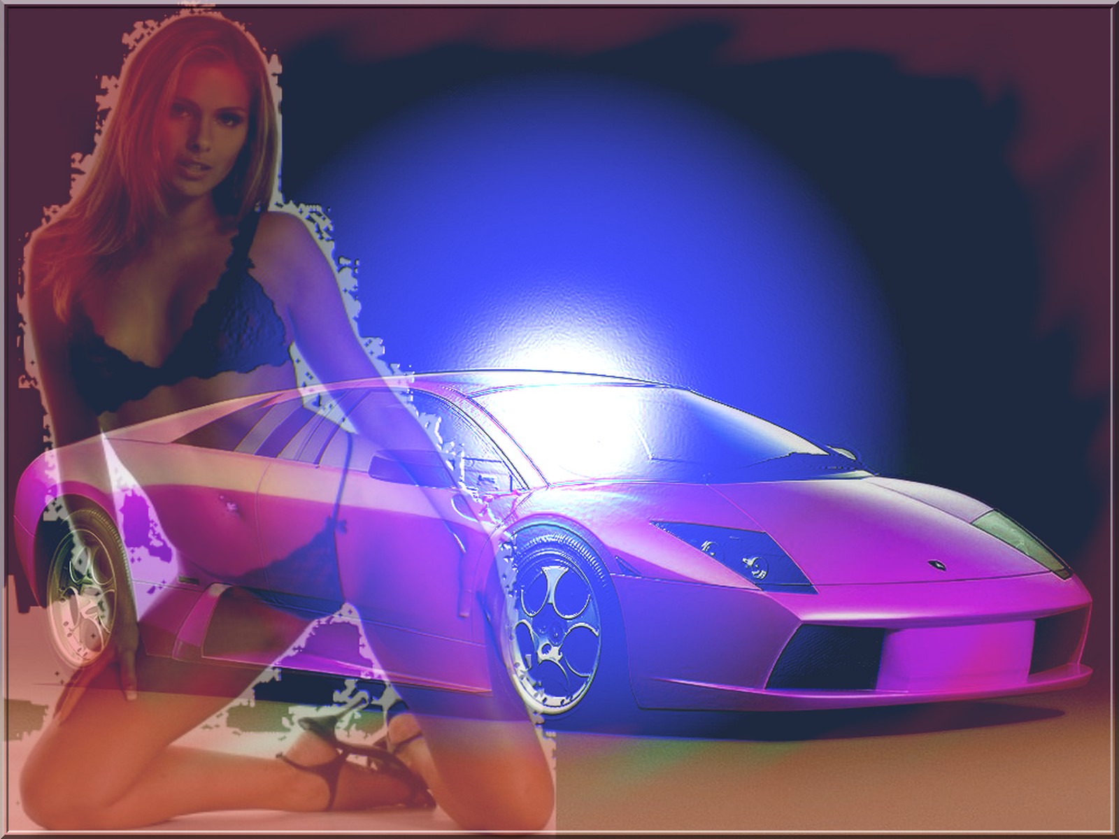 Fonds d'cran Voitures Filles et Voitures Morgane de lamborghini 2