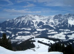 Fonds d'cran Nature Vue sur la valle de Scheffau en Autriche