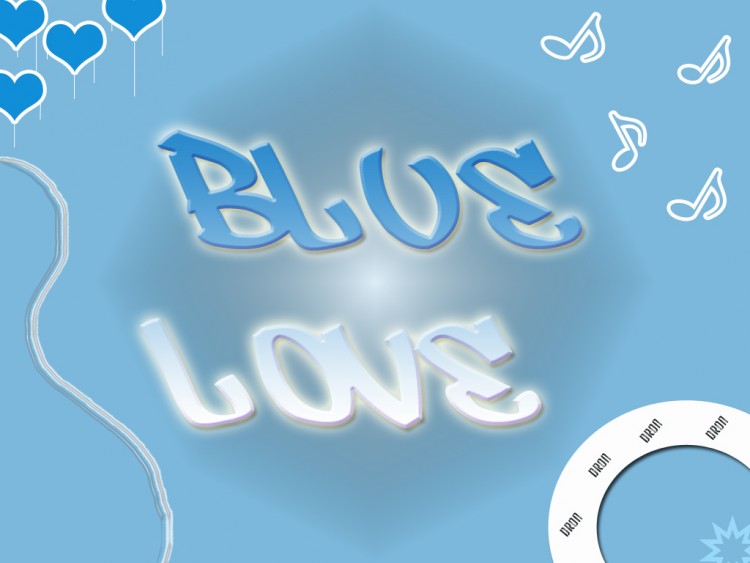 Fonds d'cran Art - Numrique Amour, amiti blue love