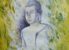 Fonds d'cran Art - Peinture white buddha