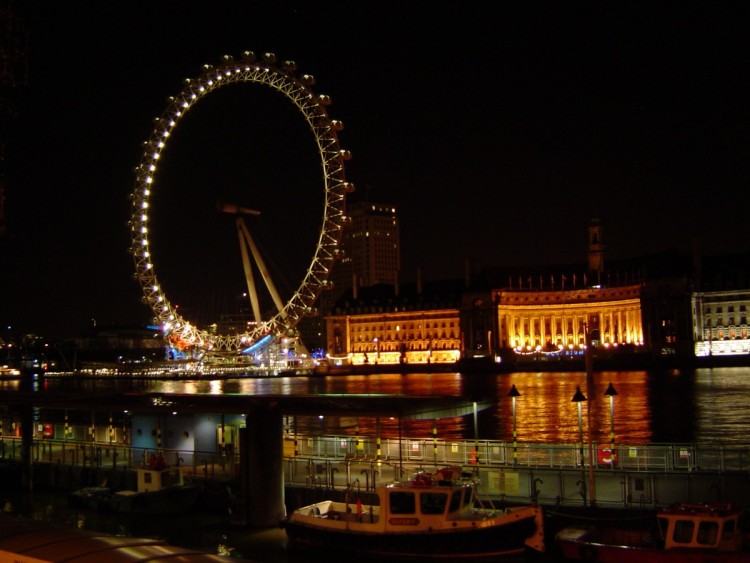 Wallpapers Trips : Europ Great Britain London's Wheel by night