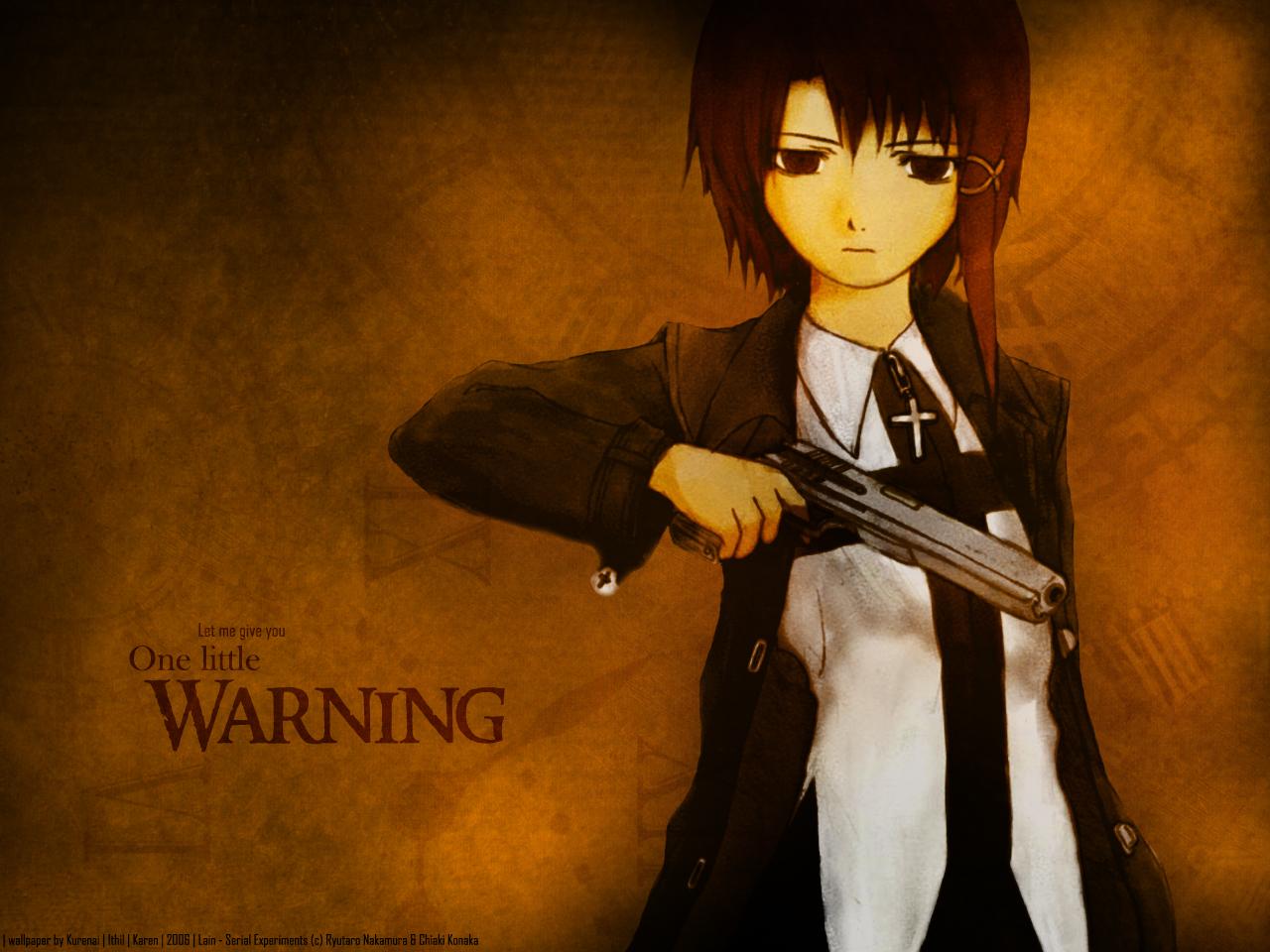 Wallpapers Manga Serial Experiments Lain One Little Warning