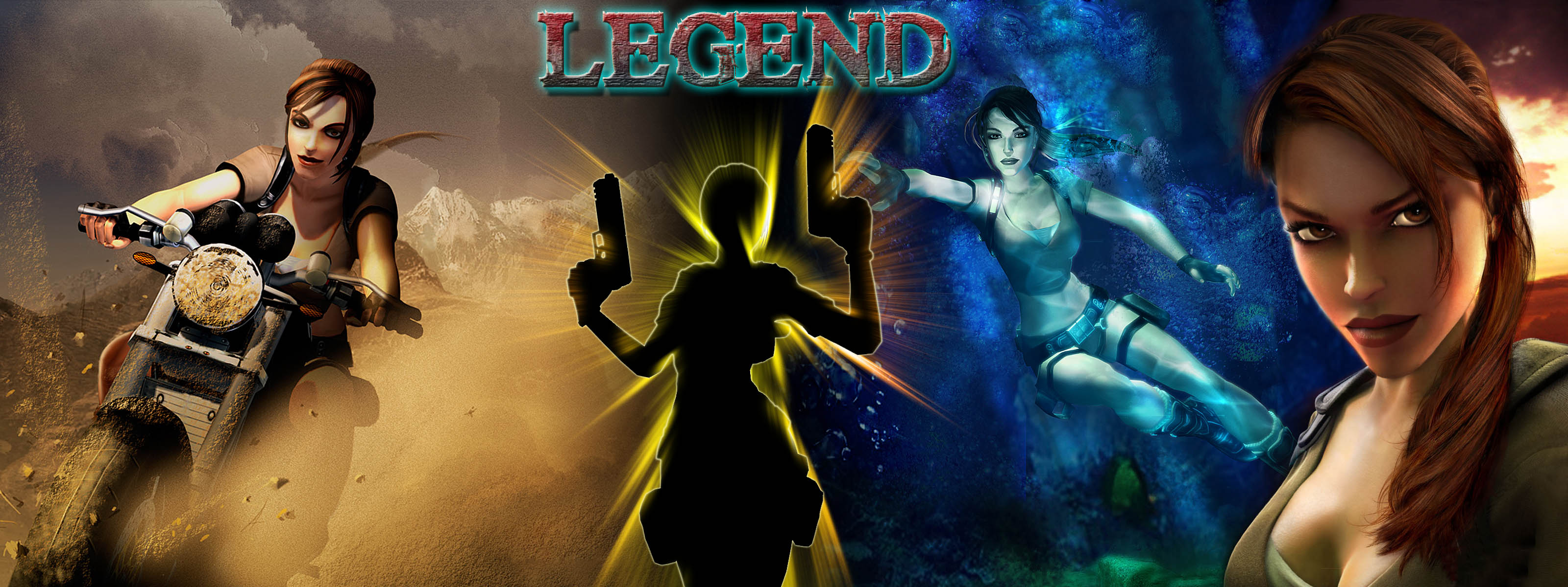 Fonds d'cran Dual Screen Jeux Vido TomB Raider Legend