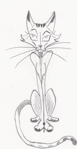 Wallpapers Art - Pencil Animals - Cats - Kittens un chat