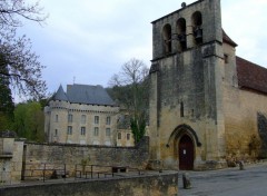 Fonds d'cran Constructions et architecture glise et chteau de Campagne