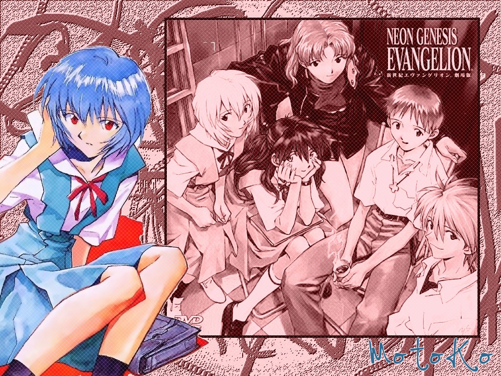 Wallpapers Cartoons Evangelion NGE version Rei