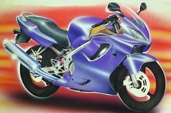 Fonds d'cran Art - Peinture Airbrush pc moto