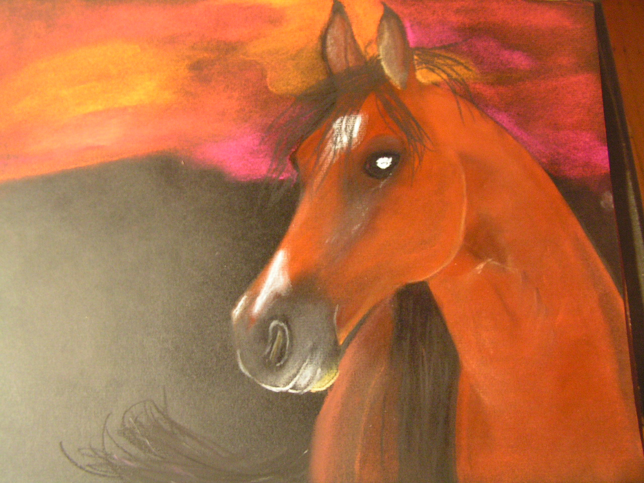 Fonds d'cran Art - Crayon Animaux - Chevaux Sans titre.