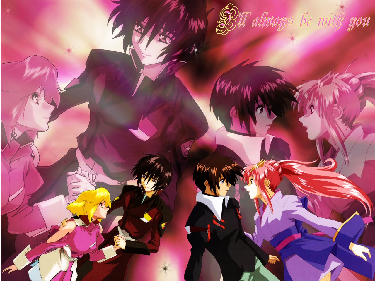 Wallpapers Cartoons Gundam Seed Couple: Stellar-Shin et Kira-Lacus