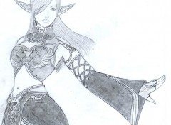 Wallpapers Art - Pencil elfine de Lineage II