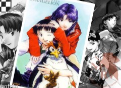 Wallpapers Cartoons Misato et Shinji