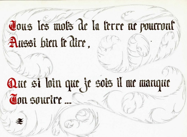 Wallpapers Art - Pencil Calligraphy ton sourir.......