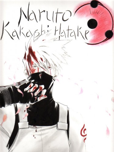 Wallpapers Art - Pencil Manga - Naruto Kakashi sous la brise