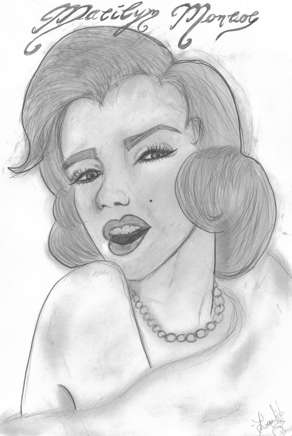 Fonds d'cran Art - Crayon Cinma - Sries TV Marilyn M