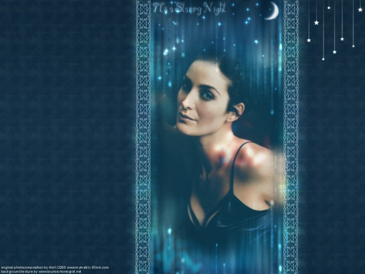 Fonds d'cran Clbrits Femme Carrie-Anne Moss It's a Starry Night