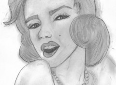 Fonds d'cran Art - Crayon Marilyn M