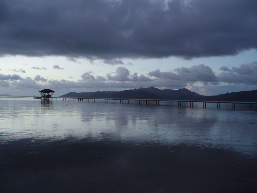 Wallpapers Trips : Oceania Tahiti coucher de soleil