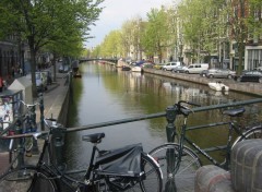 Fonds d'cran Voyages : Europe Canal  Amsterdam (1)