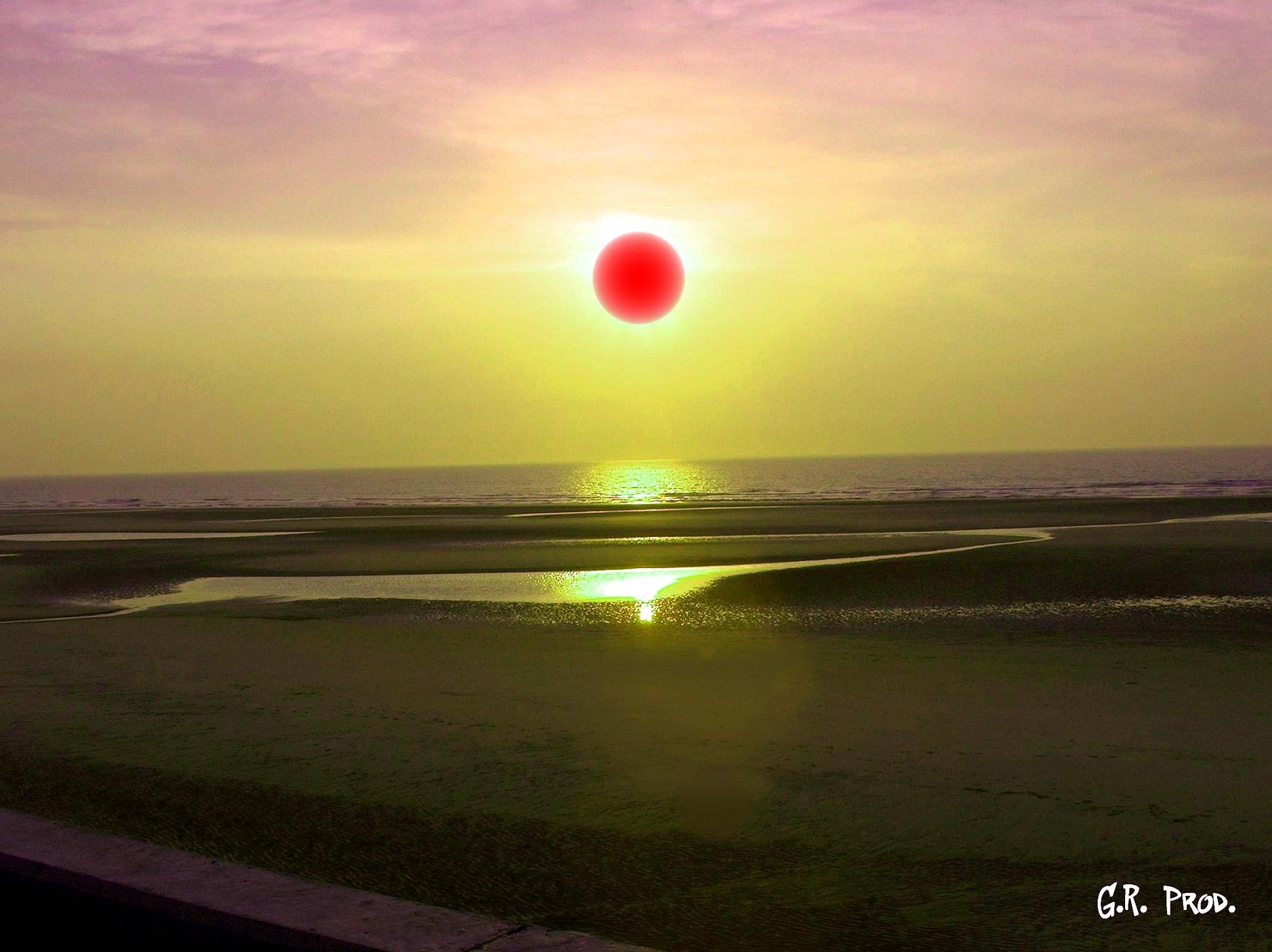 Fonds d'cran Nature Couchers et levers de Soleil Soleil rouge ...